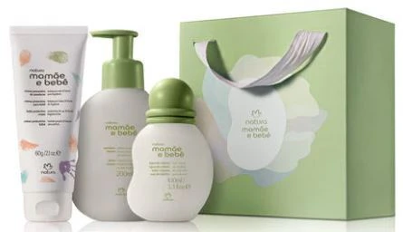 Kit Mamãe e Bebê - Colônia 100ml + Sab.Líquido 200ml + Creme Assaduras 60g - Natura 185782