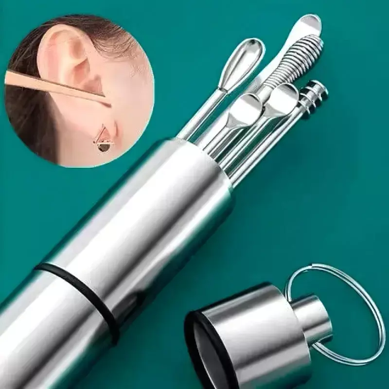 12 Piece Earpick Aço Inoxidável Orelha Escavação Ferramenta Set Removedor De
