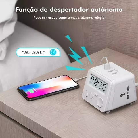 Regulador Multifuncional no Padrão Brasileiro - Com Entradas USB e Type-C, Temp - comprar online