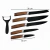 Set 5 cuchillos acero antiadherente con pelador - tienda online