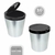 Lixeira Cesto 10 Litros Tampa Click Label Redonda Cor Prata Inox na internet