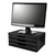 Suporte de Monitor de Madeira com 3 Gavetas Preto - MAGAZZINE MAIA