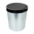 Imagem do Lixeira Cesto 10 Litros Tampa Click Label Redonda Cor Prata Inox