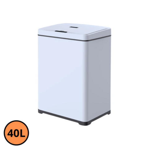 Lixeira Automática Retangular 40 Litros com Sensor em Aço - Branca - comprar online