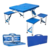 Mesa Dobrável de alumínio com 4 banquetas Para Camping - Azul - comprar online