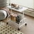 Mesa Lateral Multiuso Com Rodinhas - Branca - MAGAZZINE MAIA