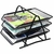 Organizador de Papéis com 3 Bandejas - Preta - comprar online