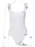 Cinta sólida bodycon sexy corpo casual básico branco verão bodysuit feminino - comprar online