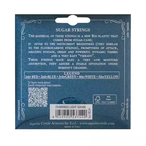 Encordoamento Charango Áquila Sugar Tensão Média - 19CH