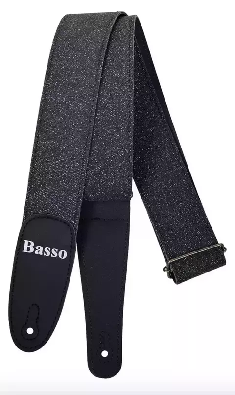 Correia Basso Glitter Preto - EX 47