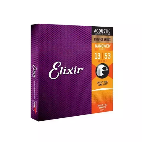 Encordoamento Violão Aço Elixir Phosphor Bronze 13/53 HD (Taylor) - 16182 (Selo IZZO)