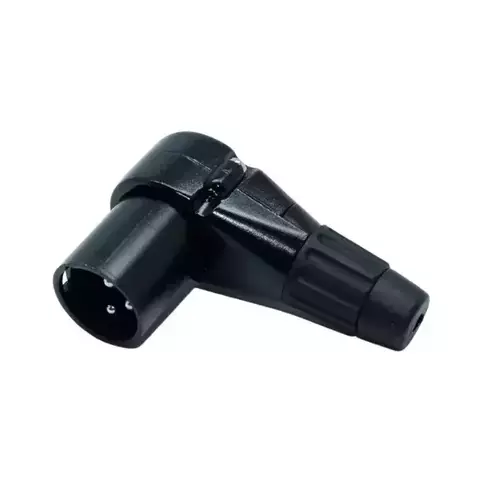 Conector MXT Cannon XLR Macho 90" P10 Black - 00609