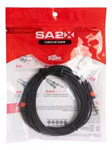 Cabo Extensor de Fone Santo Angelo P10 Estéreo/P2 Fêmea CA23 3m
