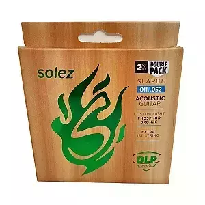Pack 2 Encordoamentos Violão Aço Solez Phosphor Bronze 011 - SLAPB11