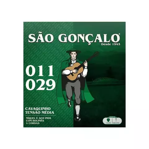 Encordoamento Cavaquinho São Gonçalo Tensão Média 11/29 C/ Bolinha - IZ0131