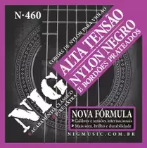 Encordoamento Violão Nylon Nig Tensão Alta (Nylon Black) - N460