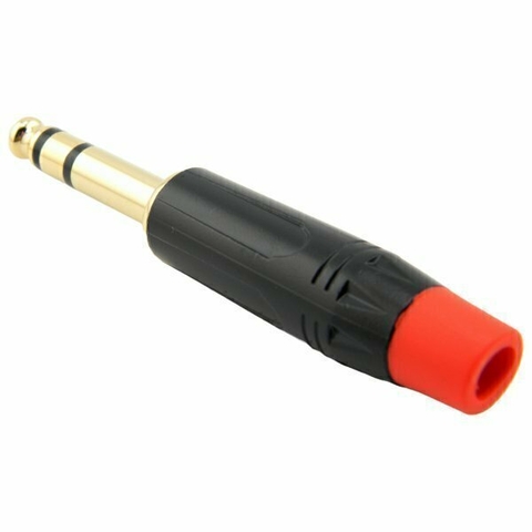Plug Conector MXT P10 Stereo Pro Series Vermelho/Dourado - 00622