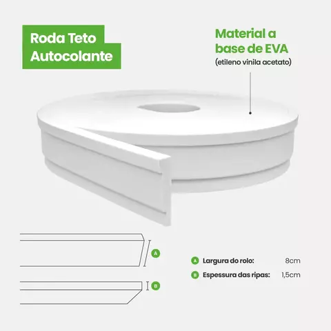 Rodateto Autocolante 5cm Rolo 10m
