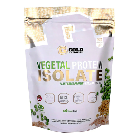 Vegetal Protein Isolate 2lbs 100% B12 Goldnutrition Neutro - comprar online