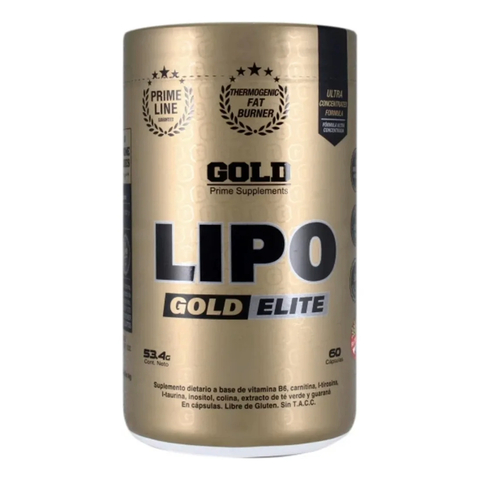 Lipo Gold Elite 60 Caps Quemador Natural Thermogenic Burner Carnitina Te Verde Sin Tacc - comprar online
