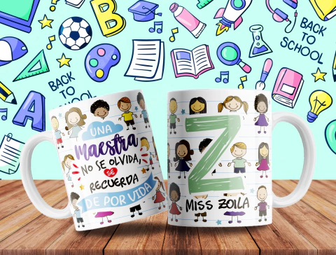 TAZAS DÍA DEL MAESTRO INICIALES 2 - comprar online