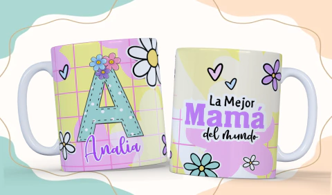 TAZAS INICIALES COLORIDAS 1 - comprar online