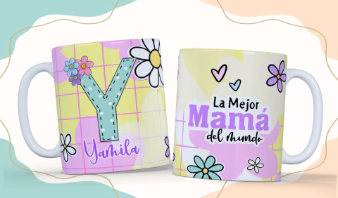 TAZAS INICIALES COLORIDAS 25 - comprar online