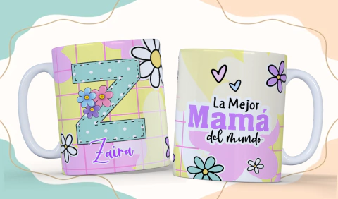 TAZAS INICIALES COLORIDAS 26 - comprar online