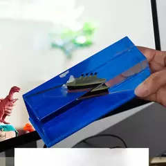 Decoración De Escritorio Titanic Líquido Acrílico Azul - BF Store
