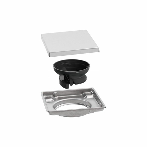 Ralo Oculto Banheiro Inox Quadrado 10x10cm Válvula Anti Odor Anti Inseto - RMaisCasa
