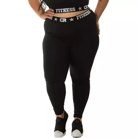 Legging Plus Size Elástico Exposto Cintura Alta Academia na internet