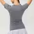 Camisa feminina manga curta atlético yoga corrida camiseta verão ginásio trei - loja online