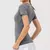 Camisa feminina manga curta atlético yoga corrida camiseta verão ginásio trei