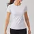 Camisa feminina manga curta atlético yoga corrida camiseta verão ginásio trei na internet