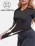 Camisa feminina manga curta atlético yoga corrida camiseta verão ginásio trei - Space Fit