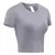 Camisa feminina manga curta atlético yoga corrida camiseta verão ginásio trei
