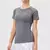 Camisa feminina manga curta atlético yoga corrida camiseta verão ginásio trei - Space Fit