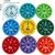 Caja con 9 Spinners Matemáticos con Tablas de Multiplicar y Dividir del 2 al 10 - Juego Souvenir Cuentas Escuela