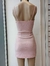 Vestido crepe glitter recorte - comprar online