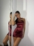 Vestido saten tira y argolla