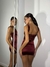 Vestido saten tira y argolla - comprar online