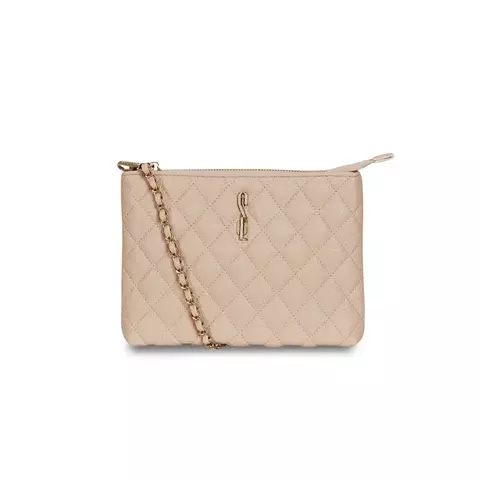 Bolsa Clutch Floater Bege Alça Transversal