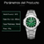 Reloj Poedagar 613 Acero Inoxidable Silver / Verde - pocketgiz