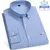 Camisa algodão oxford para homens manga longa xadrez listrado - comprar online