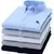 Camisa algodão oxford para homens manga longa xadrez listrado
