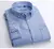 Camisa algodão oxford para homens manga longa xadrez listrado