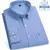 Camisa algodão oxford para homens manga longa xadrez listrado - loja online