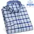 Camisa algodão oxford para homens manga longa xadrez listrado - loja online