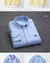 Camisa algodão oxford para homens manga longa xadrez listrado