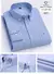 Imagem do Camisa algodão oxford para homens manga longa xadrez listrado